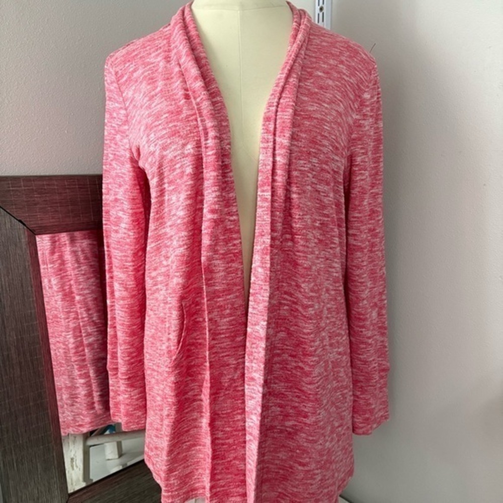 GNW Pink Cardigan Sweater Open Front Long Sleeves extremely soft